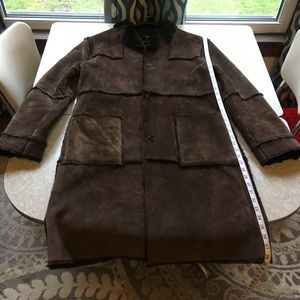 Vintage style men’s shearling coat
